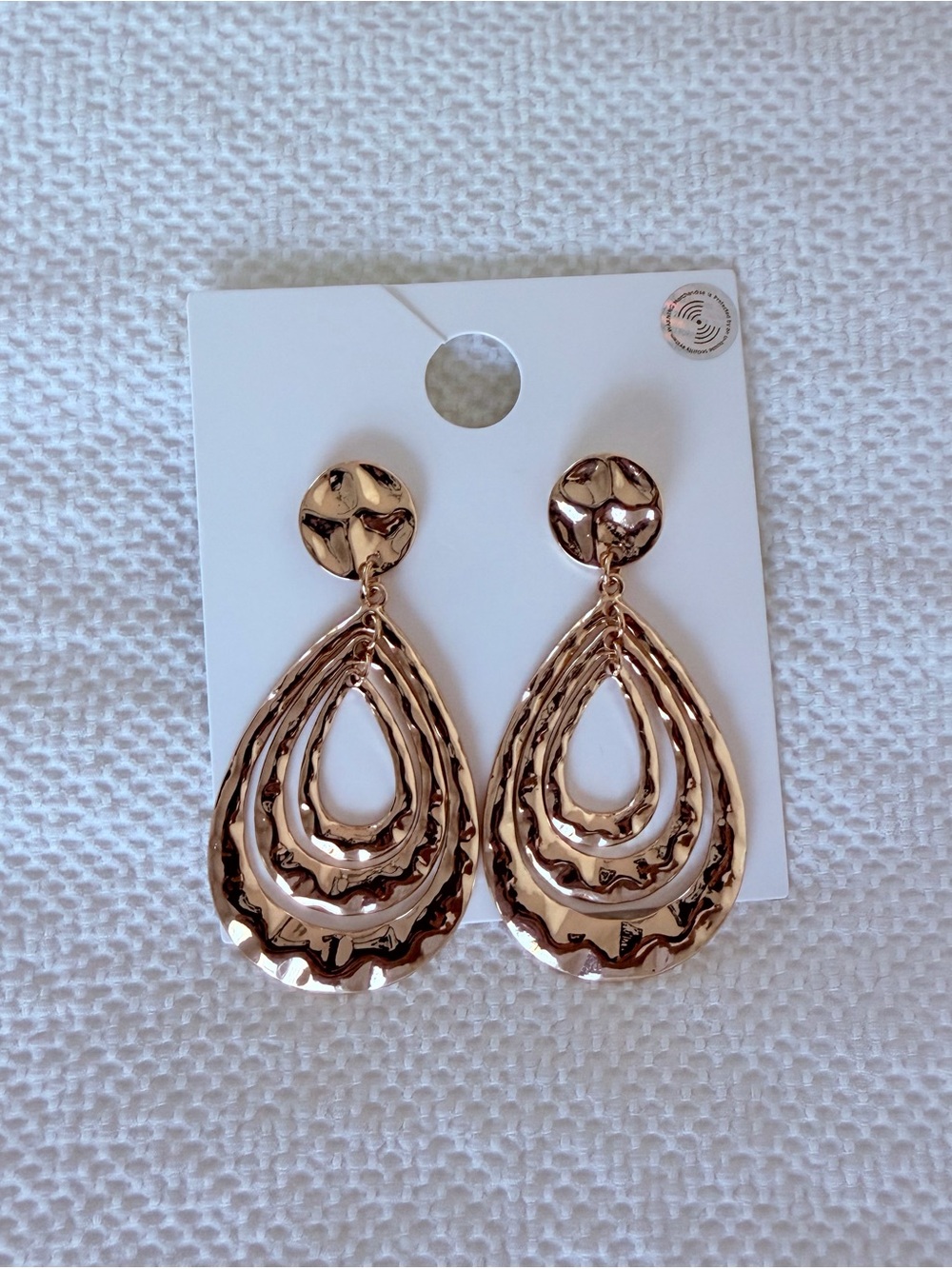 Forever 21 Gold Layered Teardrop Earrings